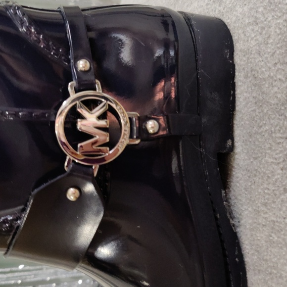Michael Kors rain/snow boot size 71/2 navy blue true to size knee high - Picture 3 of 9